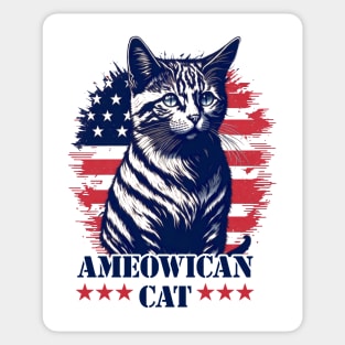 AMEOWICAN CAT Sticker